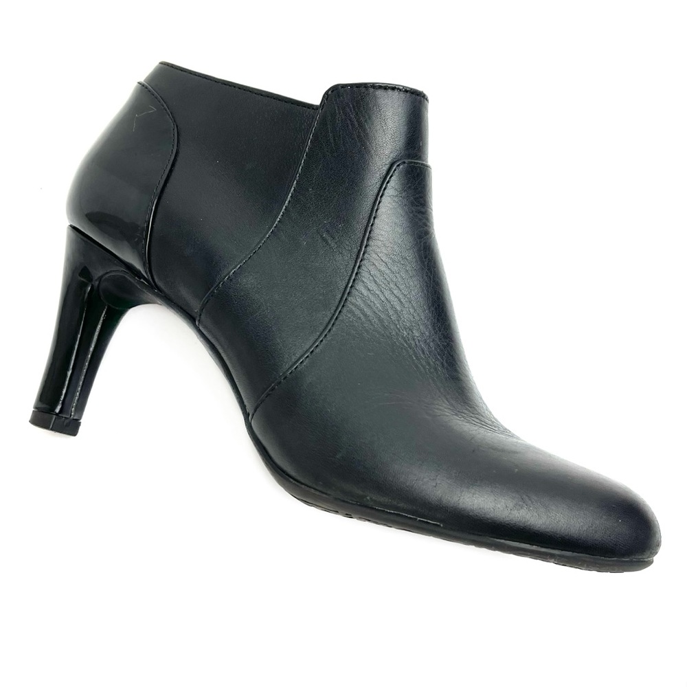 Bandolino Black Leather Dress High Heel Ankle Boot